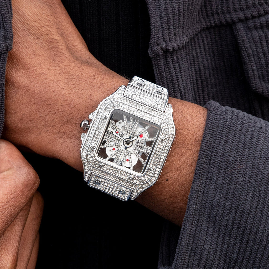 Skeleton Iced Out Watch
