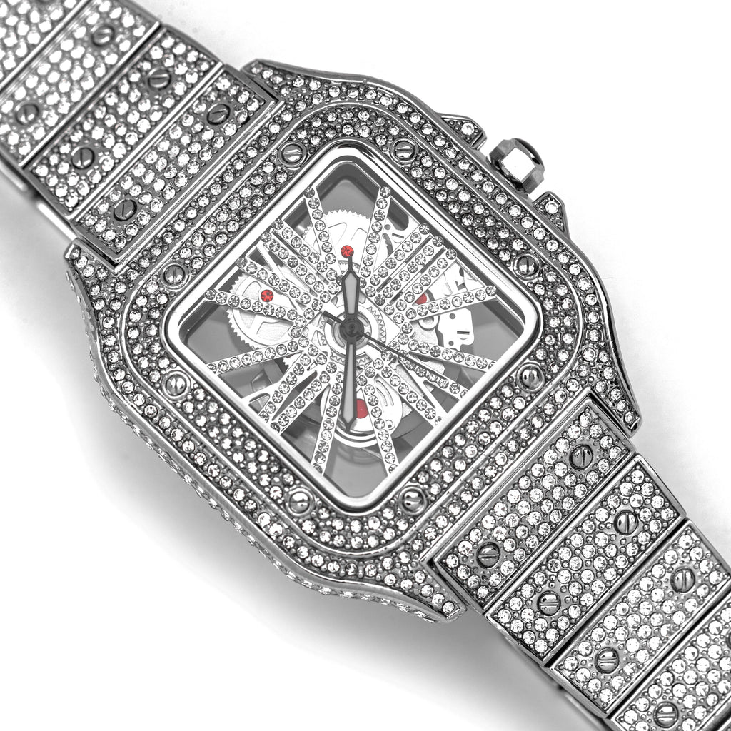 Skeleton Iced Out Watch