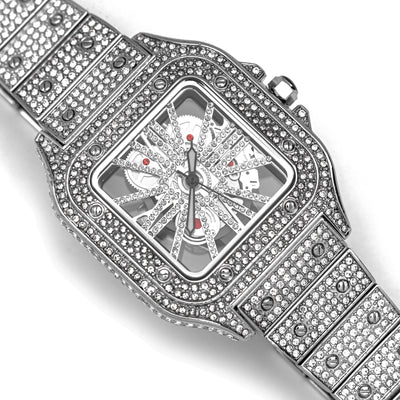 Skeleton Iced Out Watch