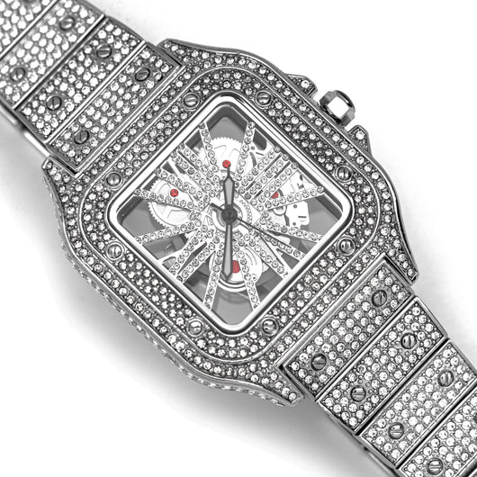 Skeleton Iced Out Watch