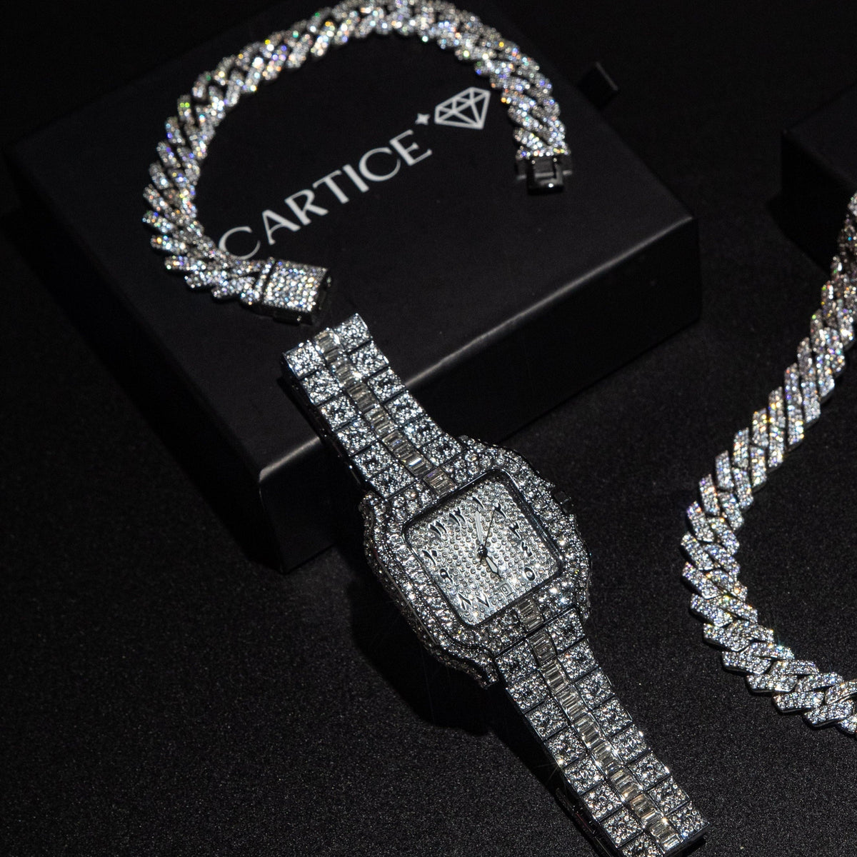 Arabic Iced Out Watch
