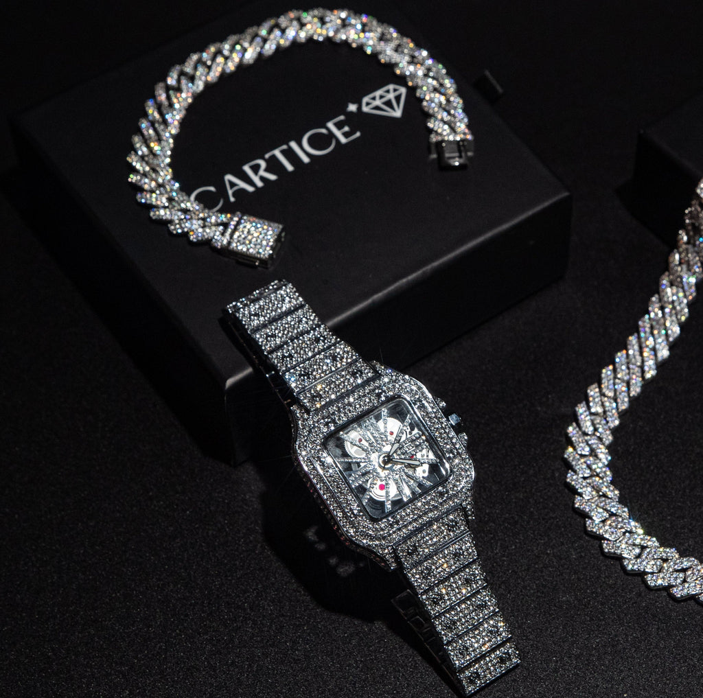 Skeleton Iced Out Watch