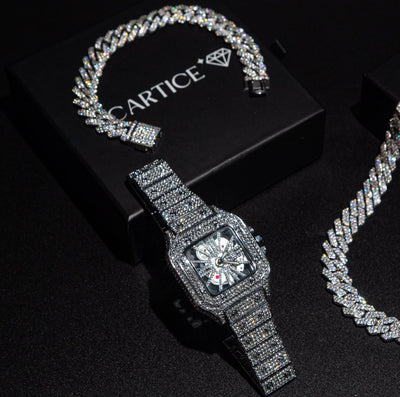 Skeleton Iced Out Watch