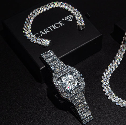 Skeleton Iced Out Watch