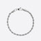 3MM Rope Bracelet - White Gold