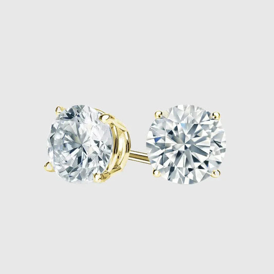 ROUND STUD EARRINGS 5MM - Gold Vermeil