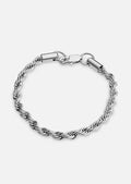 5mm Rope Bracelet - White Gold