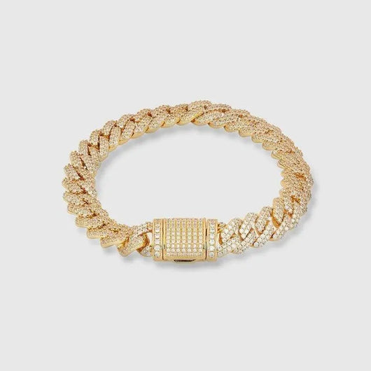 DIAMOND PRONG CUBAN BRACELET 8MM