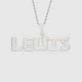 Drippy Bubble Custom Pendant - White Gold