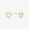 Outline Stud Heart Earring - Gold