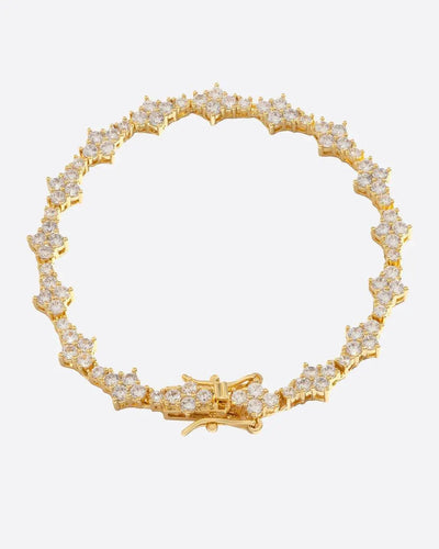 Comb Tennis Bracelet - Gold