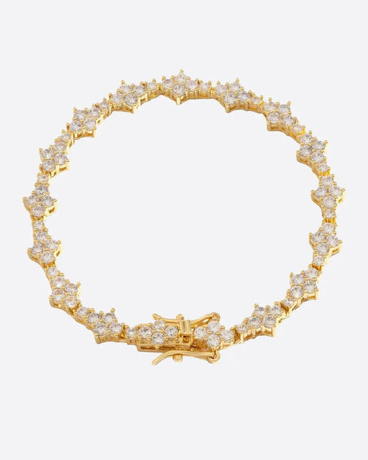 Comb Tennis Bracelet - Gold