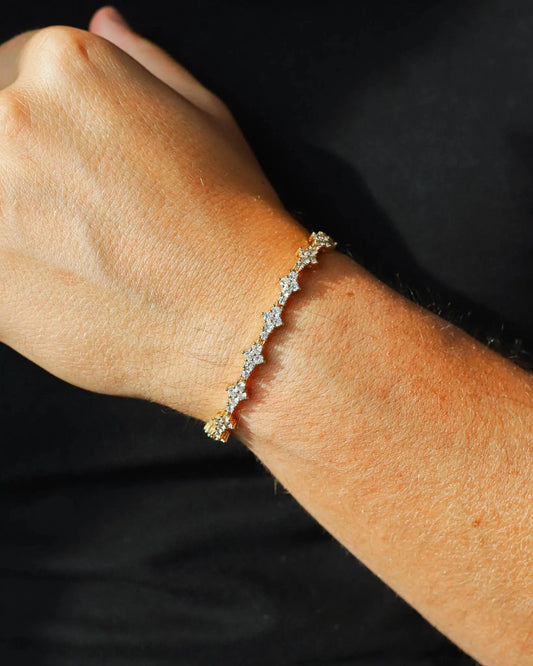 Comb Tennis Bracelet - Gold