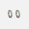 Iced Hoop Earrings - White Gold
