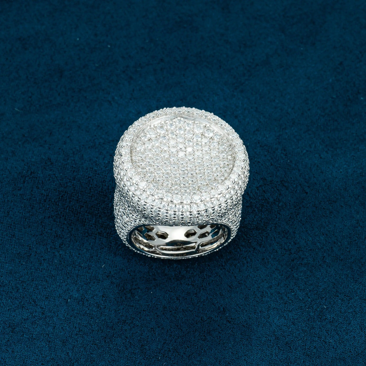 Moissanite Perfect Square Signet Ring - Vermeil Gold