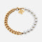 Pearl Cuban Bracelet - Gold