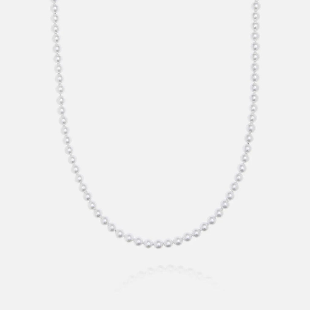 4mm Pearl Necklace - 925 Clasp