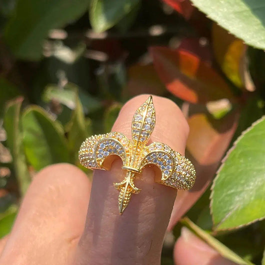 The Fleur De Lys Iced Out Ring
