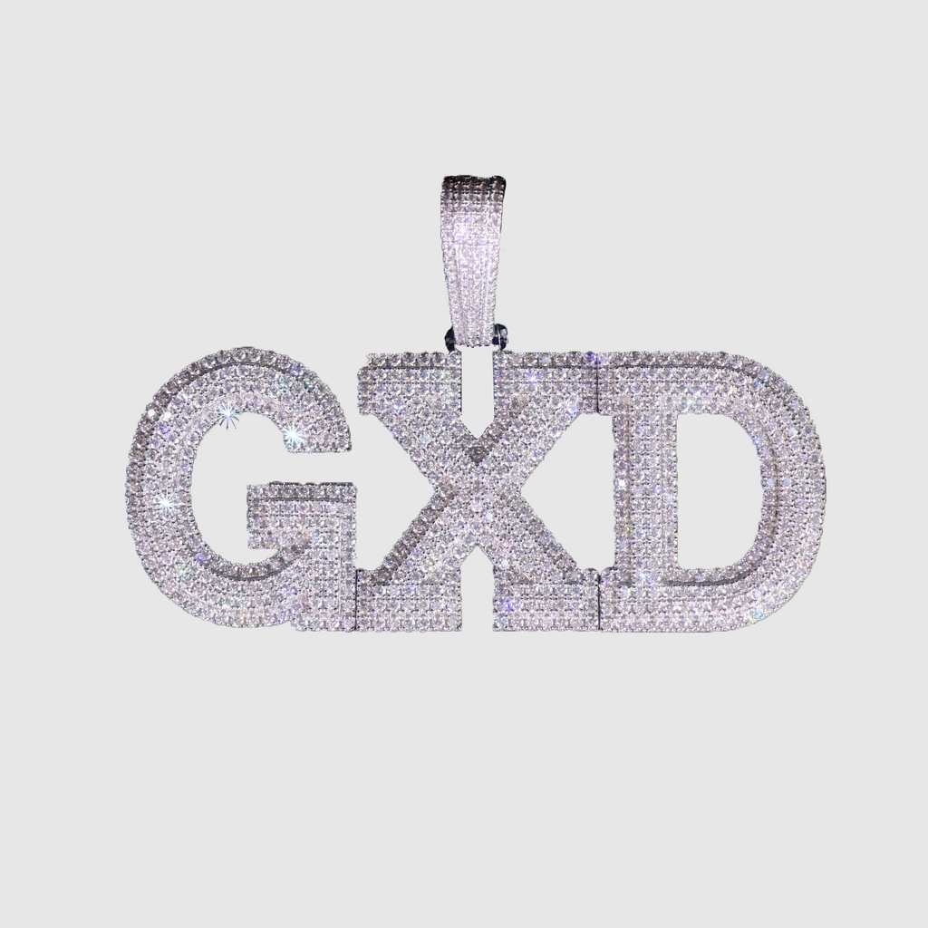 Custom VVS Letter Pendant - White Gold