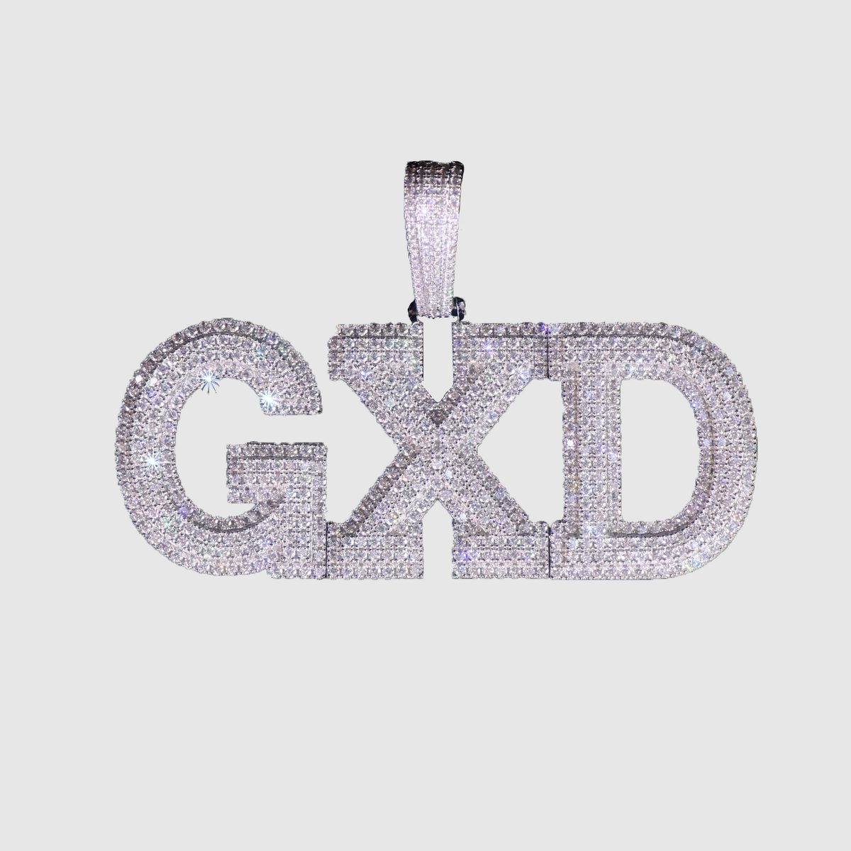 Custom VVS Letter Pendant - White Gold