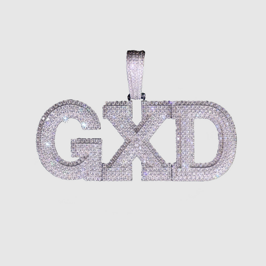 Custom VVS Letter Pendant - White Gold
