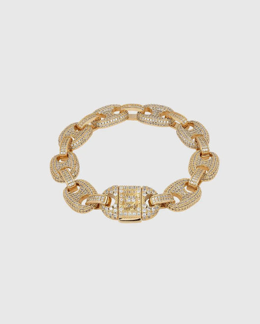12mm Iced Mariner Link Bracelet