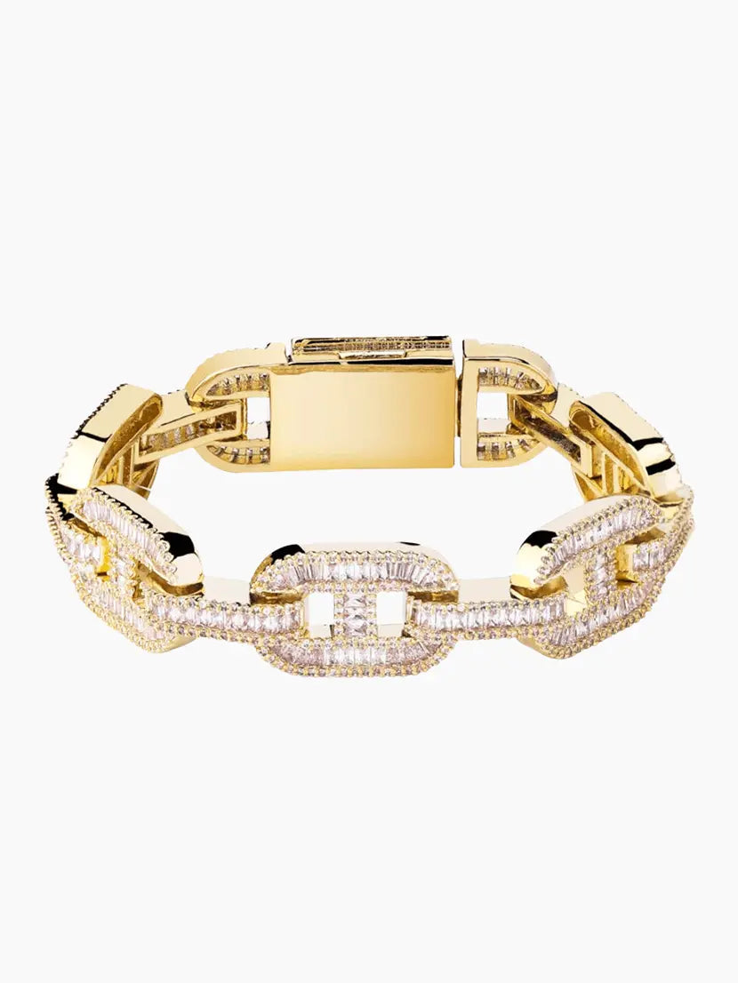 14mm Baguette Mariner Bracelet