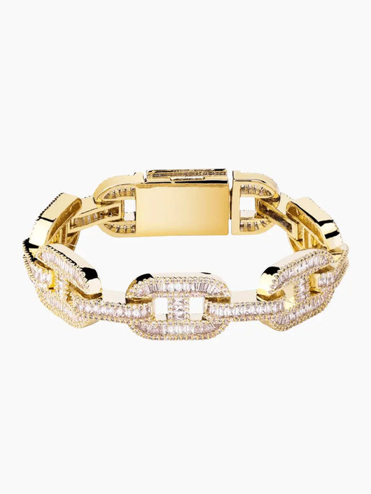 14mm Baguette Mariner Bracelet
