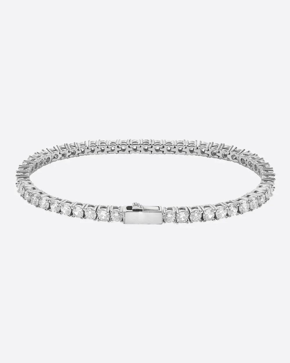 3MM tennis bracelet - White Gold