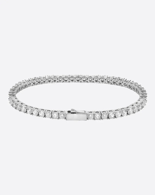 3MM tennis bracelet - White Gold
