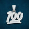 Moissanite 100 Emoji Pendant - Vermeil Gold