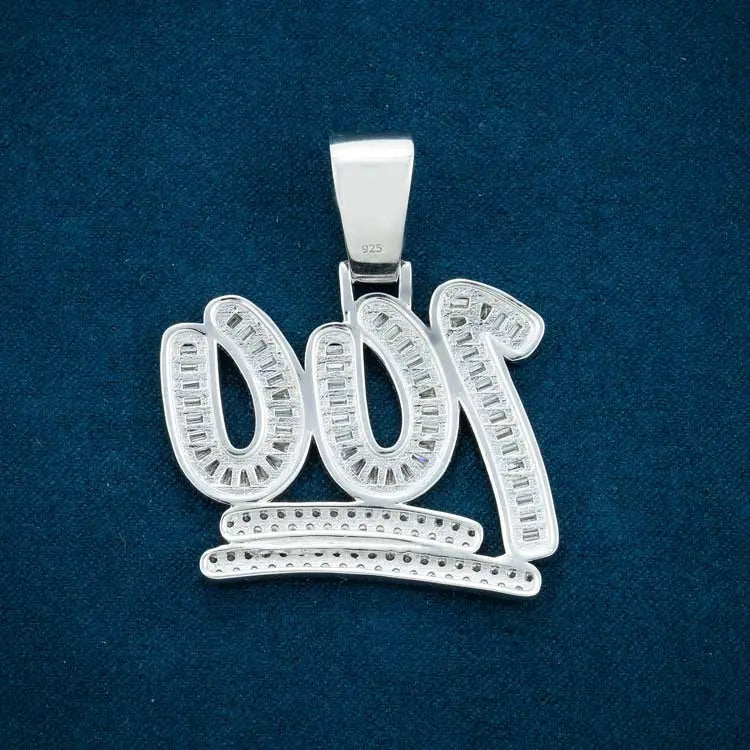 Moissanite 100 Emoji Pendant - Vermeil Gold